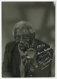 9y325 CLARENCE MUSE signed 5x7 photo 1970 great close portrait smoking pipe later in his career!