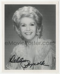 9y326 DEBBIE REYNOLDS signed 4x5 photo 1980s great smiling portrait later in her career!