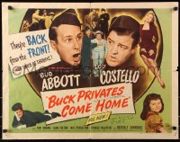 9y026 BUCK PRIVATES COME HOME signed 1/2sh 1947 by Don Porter, great images of Abbott & Costello!