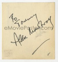 9y626 ALAN MOWBRAY signed 3x3 index card 1940s includes a vintage 1941 That Hamilton Woman still!