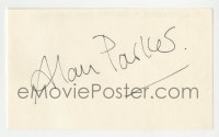 9y627 ALAN PARKER signed 3x5 index card 1980s it can be framed with the included 1982 Wall still!