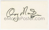 9y629 AMY MADIGAN signed 3x5 index card 1980s it can be framed & displayed with a repro still!