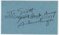 9y630 ANDREW DUGGAN signed 3x5 index card 1980s it can be framed & displayed with a repro still!
