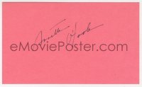 9y635 ANNETTE O'TOOLE signed 3x5 index card 1980s it can be framed & displayed with a repro still!
