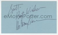 9y636 ANTHONY QUINN signed 3x5 index card 1980s it can be framed & displayed with a repro still!