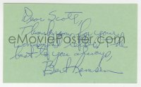 9y638 BERT REMSEN signed 3x5 index card 1980s it can be framed & displayed with a repro still!