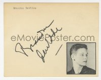 9y641 BRANDON DE WILDE signed 4x5 index card 1960s it can be framed & displayed with a repro still!