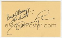 9y646 DENVER PYLE signed 3x5 index card 1980s it can be framed & displayed with a repro still!