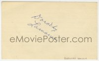 9y647 DOROTHY LAMOUR signed 3x5 index card 1970s it can be framed & displayed with a repro!