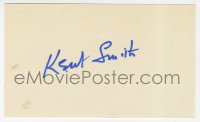 9y670 KENT SMITH signed 3x5 index card 1970s it can be framed & displayed with a repro still!