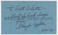 9y673 LLOYD NOLAN signed 3x5 index card 1982 it can be framed & displayed with a repro still!