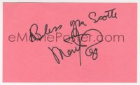 9y677 MARTHA RAYE signed 3x5 index card 1980s it can be framed & displayed with a repro still!