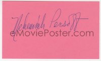 9y687 NEHEMIAH PERSOFF signed 3x5 index card 1980s it can be framed & displayed with a repro still!