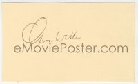 9y689 ORSON WELLES signed 3x5 index card 1940s it can be framed & displayed with a repro still!