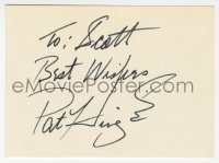 9y691 PAT HINGLE signed 3x4 index card 1980s it can be framed & displayed with a repro still!