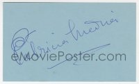 9y692 PATRICIA MEDINA signed 3x5 index card 1980s it can be framed & displayed with a repro still!
