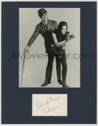 9y206 PATRICK MACNEE signed 3x5 index card in 11x14 display 1970s in The Avengers, ready to frame!