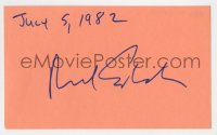 9y693 PAUL SCHRADER signed 3x5 index card 1982 it can be framed with the included 1987 still!