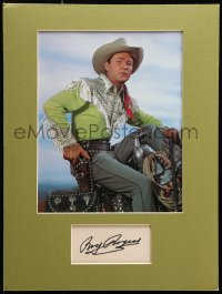 9y019 ROY ROGERS signed 3x5 index card in 12x16 display 1950s ready to frame & hang on the wall!