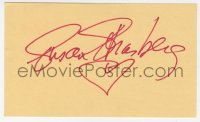 9y711 SUSAN STRASBERG signed 3x5 index card 1980s it can be framed & displayed with a repro still!