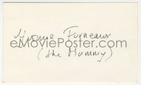 9y716 YVONNE FURNEAUX signed 3x5 index card 1950s it can be framed & displayed with a repro still!
