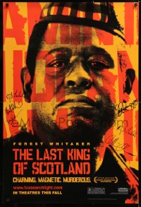 9y111 LAST KING OF SCOTLAND signed teaser DS 1sh 2006 by Forest Whitaker, Gillian Anderson & 3 more!