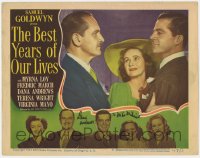 9y156 BEST YEARS OF OUR LIVES signed LC #5 1947 by Dana Andrews, who's with Teresa Wright & March!