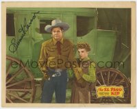9y161 EL PASO KID signed LC 1946 by Sunset Carson, who has his gun drawn by Marie Harmon & coach!
