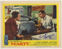 9y163 MARTY signed LC #6 1955 by Ernest Borgnine, who's working as a sad butcher, Paddy Chayefsky!