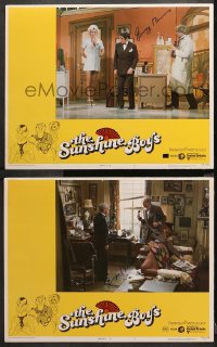 9y147 SUNSHINE BOYS 2 LCs 1975 BOTH signed by George Burns, great Al Hirschfeld border art!