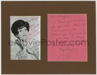 9y202 TOTIE FIELDS signed letter AND signed photo in 11x14 display 1970s ready to frame & display!