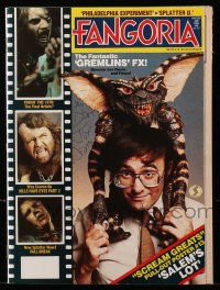 9y252 JOE DANTE signed magazine October 1984 on the cover of Fangoria for Gremlins special effects!