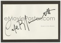9y373 CATE BLANCHETT signed 5x7 restaurant menu 2000s on a Qantas flight from Sidney to Los Angeles!