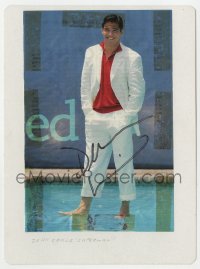 9y381 DEAN CAIN signed 5x8 magazine page 2000s great portrait in white suit with bare feet in water!