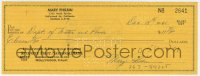 9y301 MARY PHILBIN signed 3x8 canceled check 1961 she paid $11 to the Department of Water & Power!