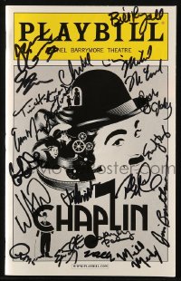 9y261 CHAPLIN signed playbill 2012 by TWENTY of the Broadway cast & crew members!