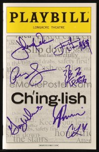 9y262 CHINGLISH signed playbill 2011 Jennifer Lim, Gary Wilmes & SIX other cast & crew members!