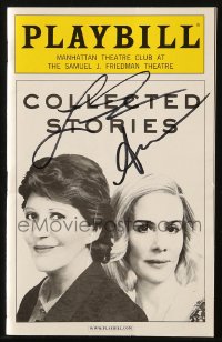 9y265 COLLECTED STORIES signed playbill 2010 by BOTH Linda Lavin AND Sarah Paulson!