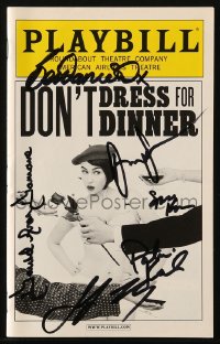 9y271 DON'T DRESS FOR DINNER signed playbill 2012 by Jennifer Tilly & FIVE other cast members!