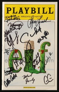 9y273 ELF signed playbill 2010 by Nancy Johnston, Michael McCormick & FOURTEEN other cast members!