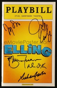 9y276 ELLING signed playbill 2010 by Brendan Fraser, Jennifer Coolidge & THREE other cast members!