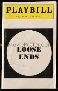 9y289 LOOSE ENDS signed playbill 1979 by Roxanne Hart, Kevin Kline, AND Jay O. Sanders!