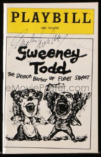 9y291 SWEENEY TODD signed playbill 1979 by BOTH Len Cariou AND Angela Lansbury, Stephen Sondheim!