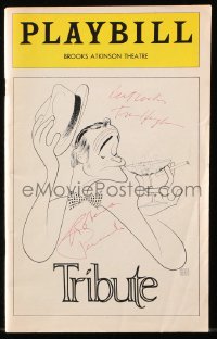 9y293 TRIBUTE signed playbill 1978 by Tresa Hughes AND Robert Picardo, Al Hirschfeld art of Lemmon!