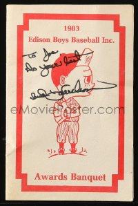 9y350 BUD HARRELSON signed program 1983 he was at the Edison Boys Baseball Inc. Awards Banquet!