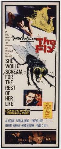 9y259 DAVID HEDISON signed 5x14 REPRO photo 2000 classic poster art for The Fly!