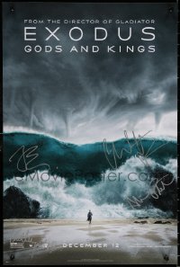 9y071 EXODUS: GODS & KINGS signed 16x24 REPRO poster 2014 by Ridley Scott, Bale, Edgerton & Paul!