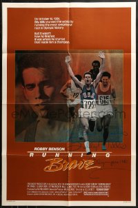 9y226 RUNNING BRAVE signed 1sh 1983 by Billy Mills, real life Olympic runner played by Robby Benson!