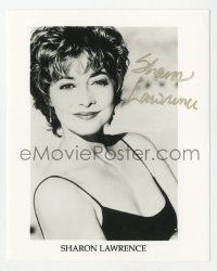 9y339 SHARON LAWRENCE signed 4x5 photo 1990s head & shoulders portrait of the pretty actress!