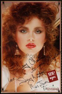 9y025 SHERRY ARNETT signed 23x35 video poster 1985 she was Playboy Playmate of the Month!